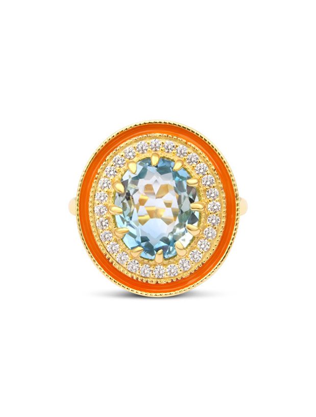 Bague Victoria – Topaze Bleue