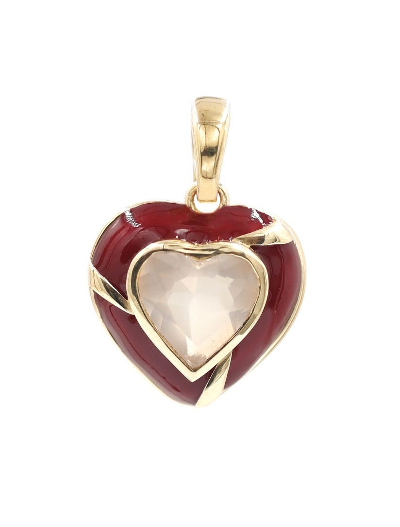 Pendentif Joli Cœur – Quartz Rose