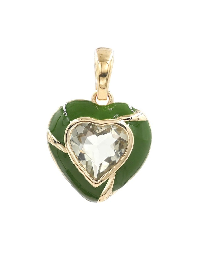 Pendentif Joli Cœur – Prasiolite