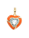 Pendentif Joli Cœur – Topaze Bleue