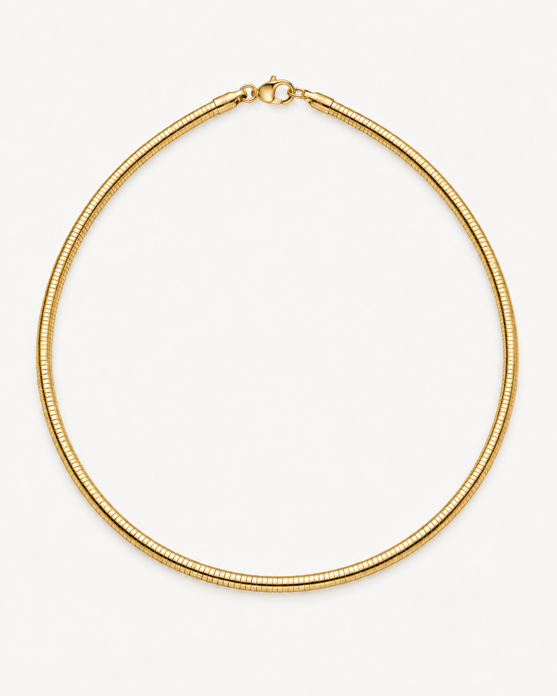 Collier Torque Argent Doré à l'Or Fin 18K