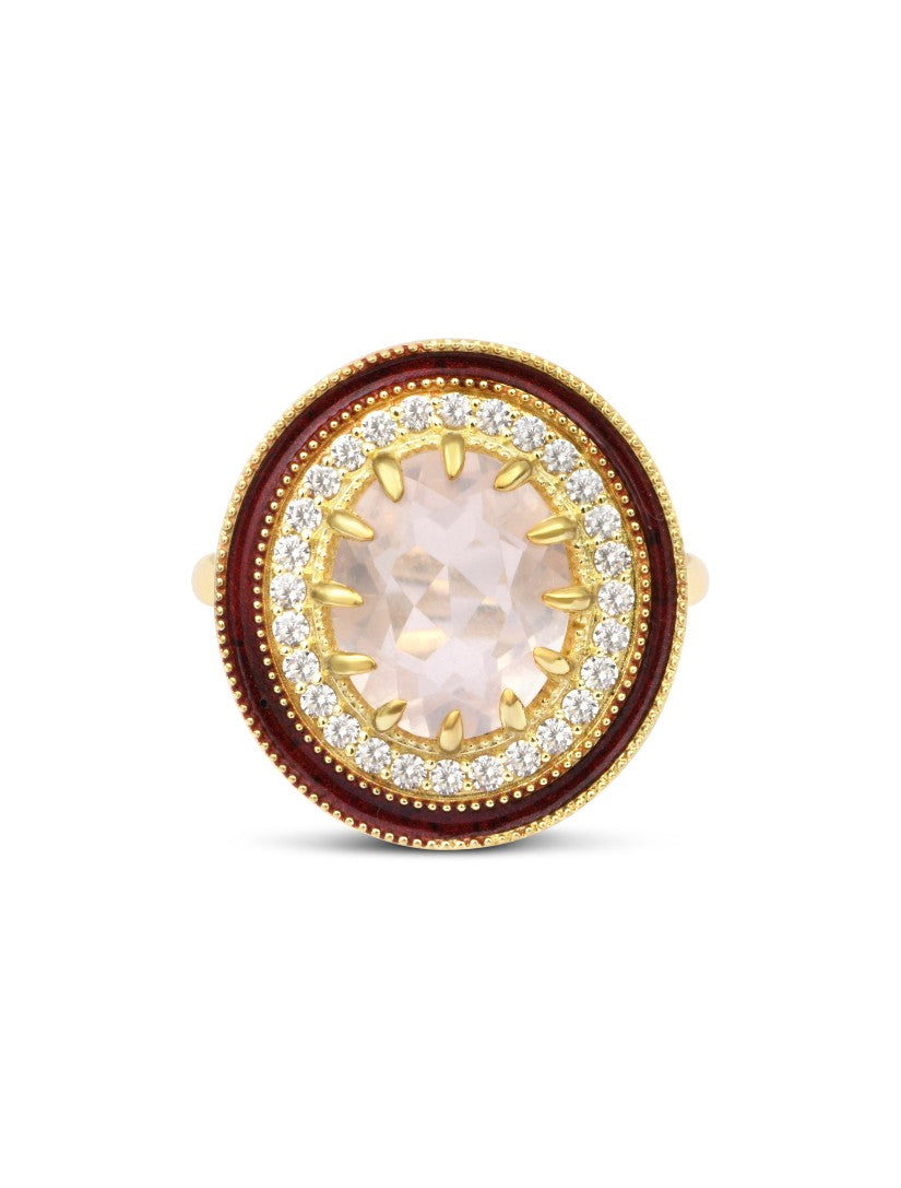 Bague Victoria – Quartz rose