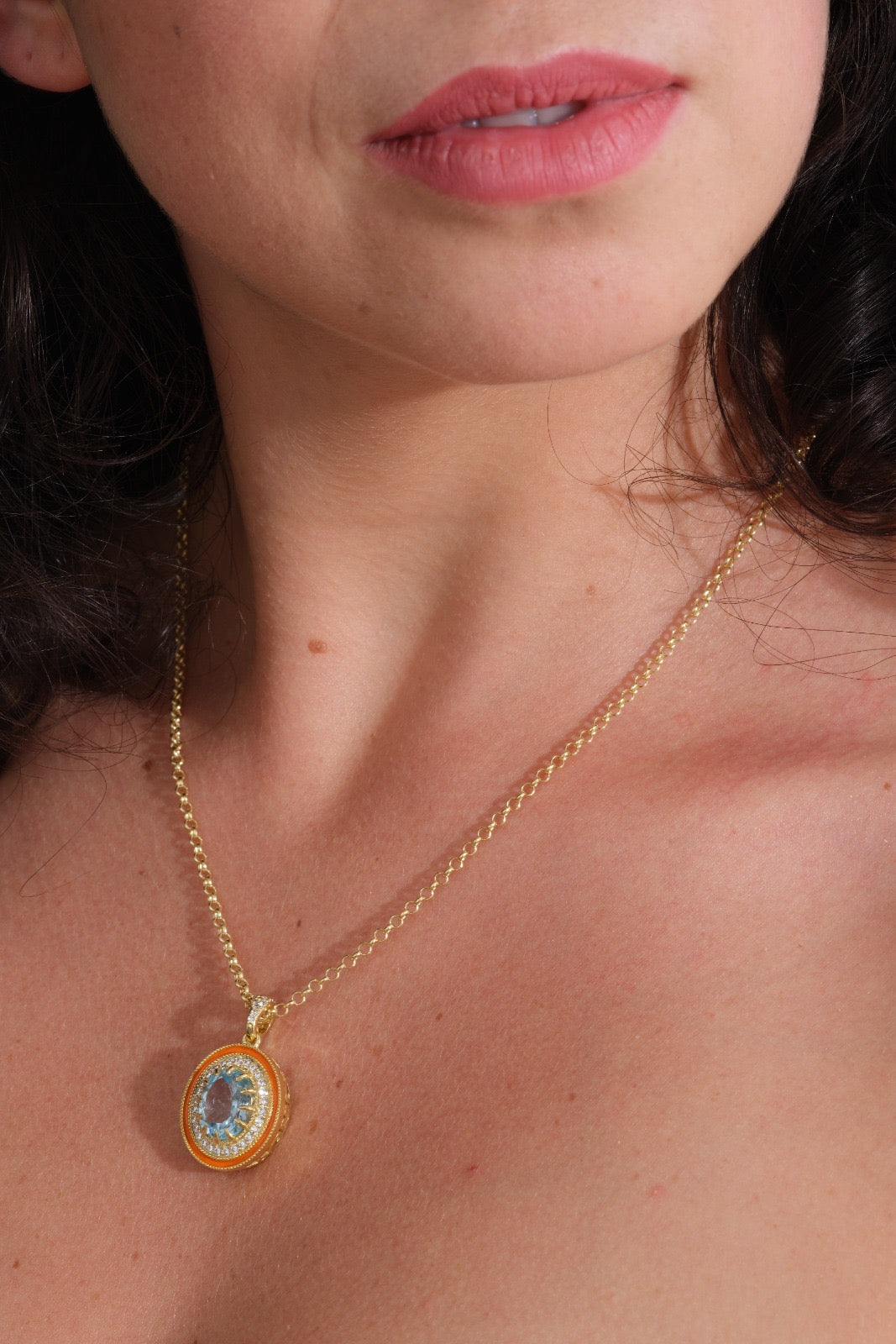 Pendentif Victoria – Topaze Bleue