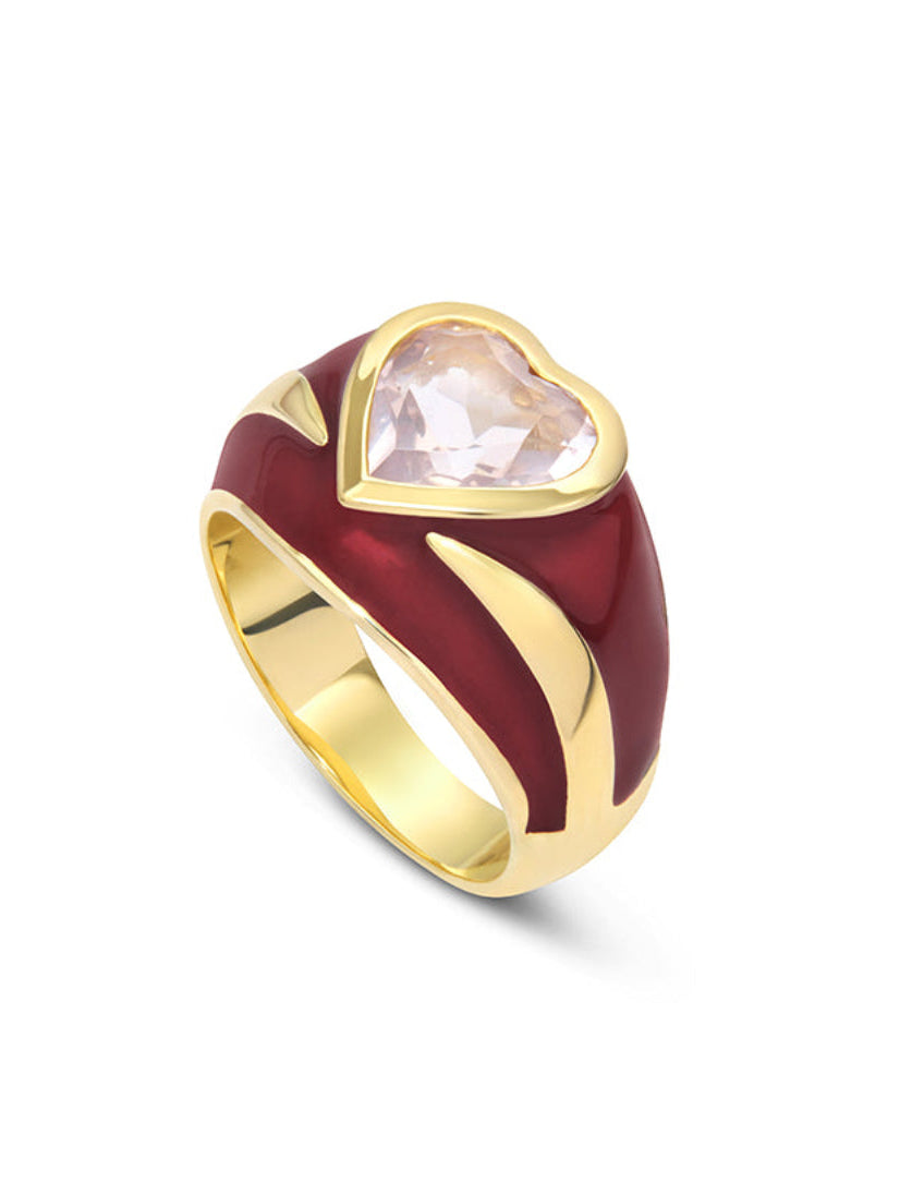 Bague Jolie Cœur – Quartz Rose