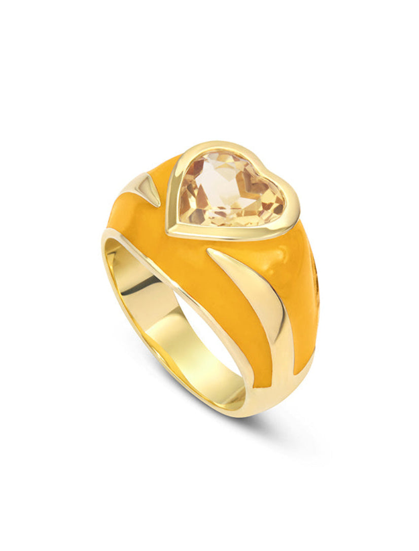 Bague Jolie Cœur – Citrine