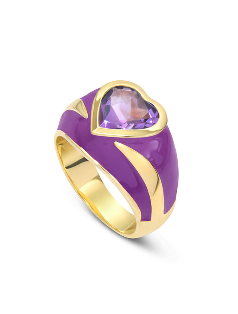 Bague Jolie Cœur – Améthyste
