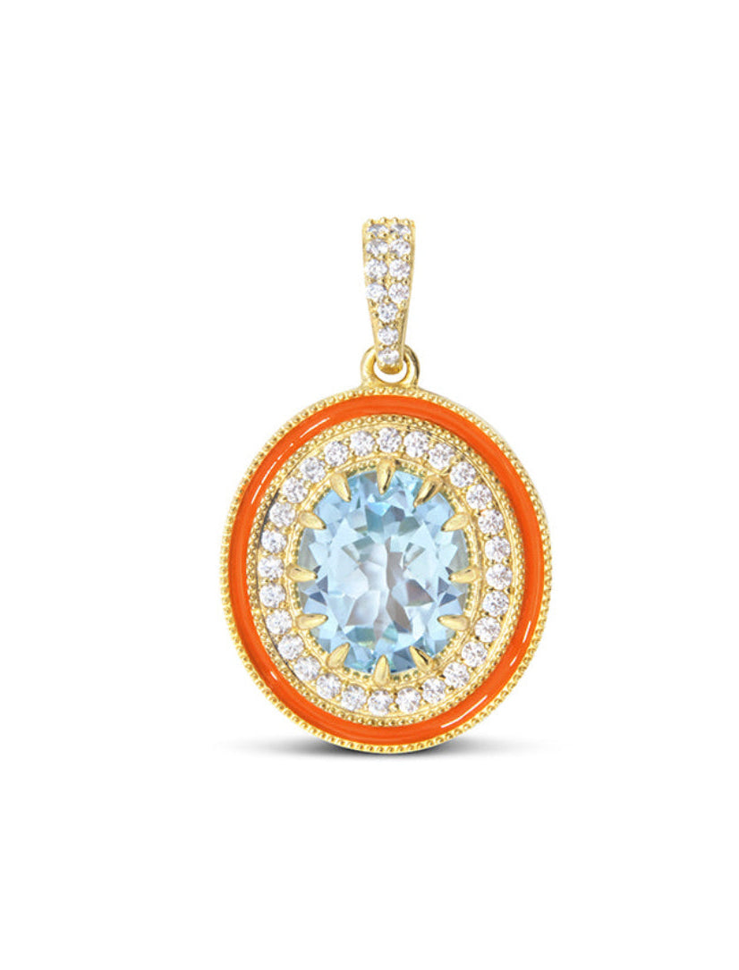 Pendentif Victoria – Topaze Bleue