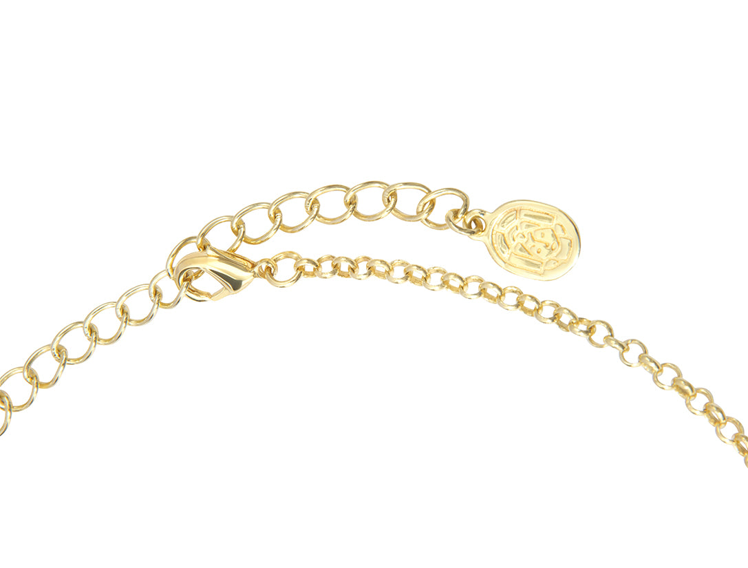 Chaine maille ronde en Laiton doré à l'or fin 18K, Longueur 45cm