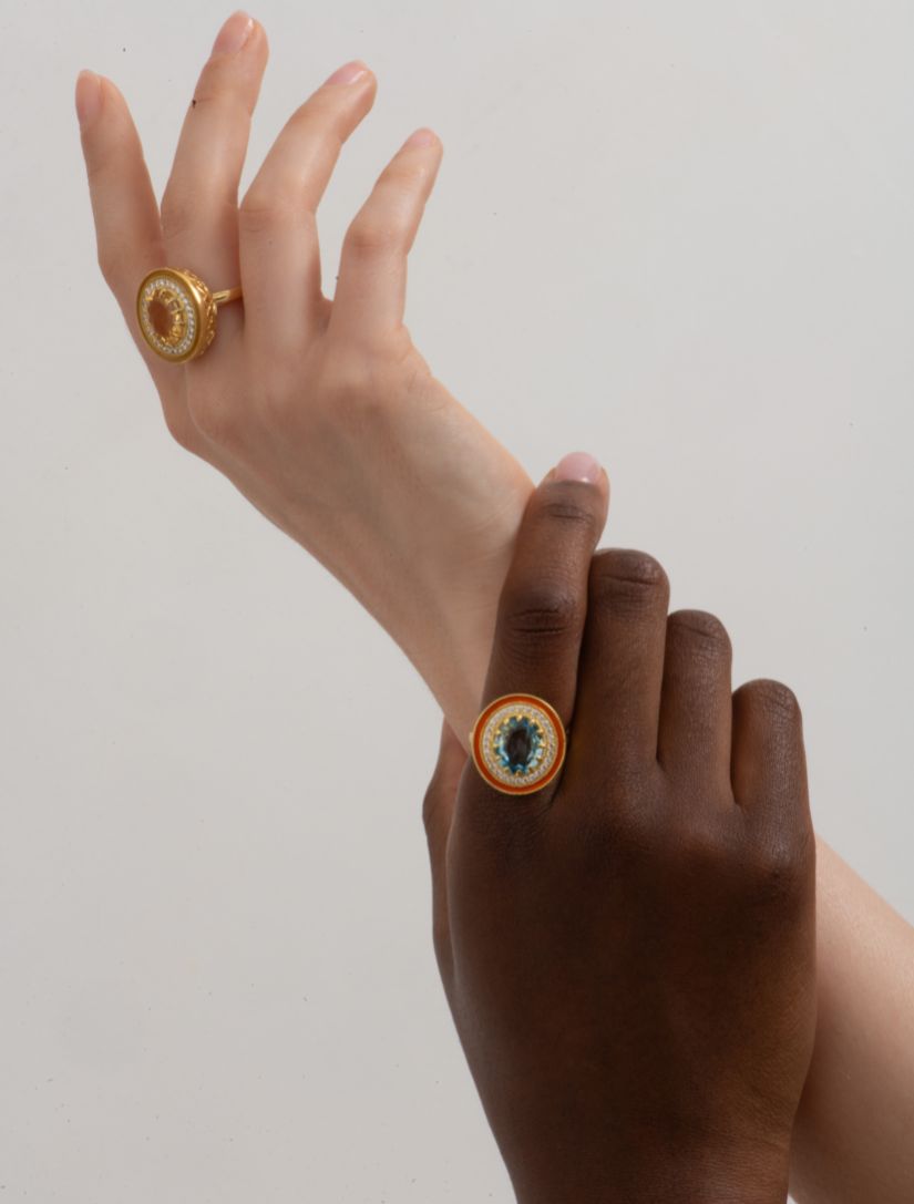 Bague Victoria – Topaze Bleue