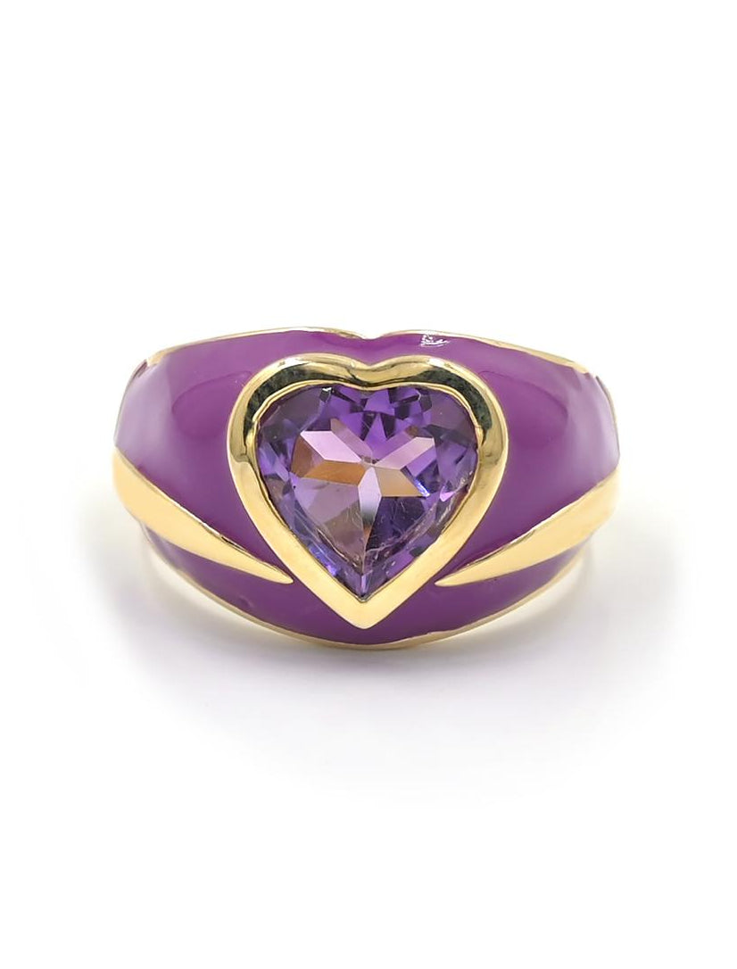 Bague Jolie Cœur – Améthyste