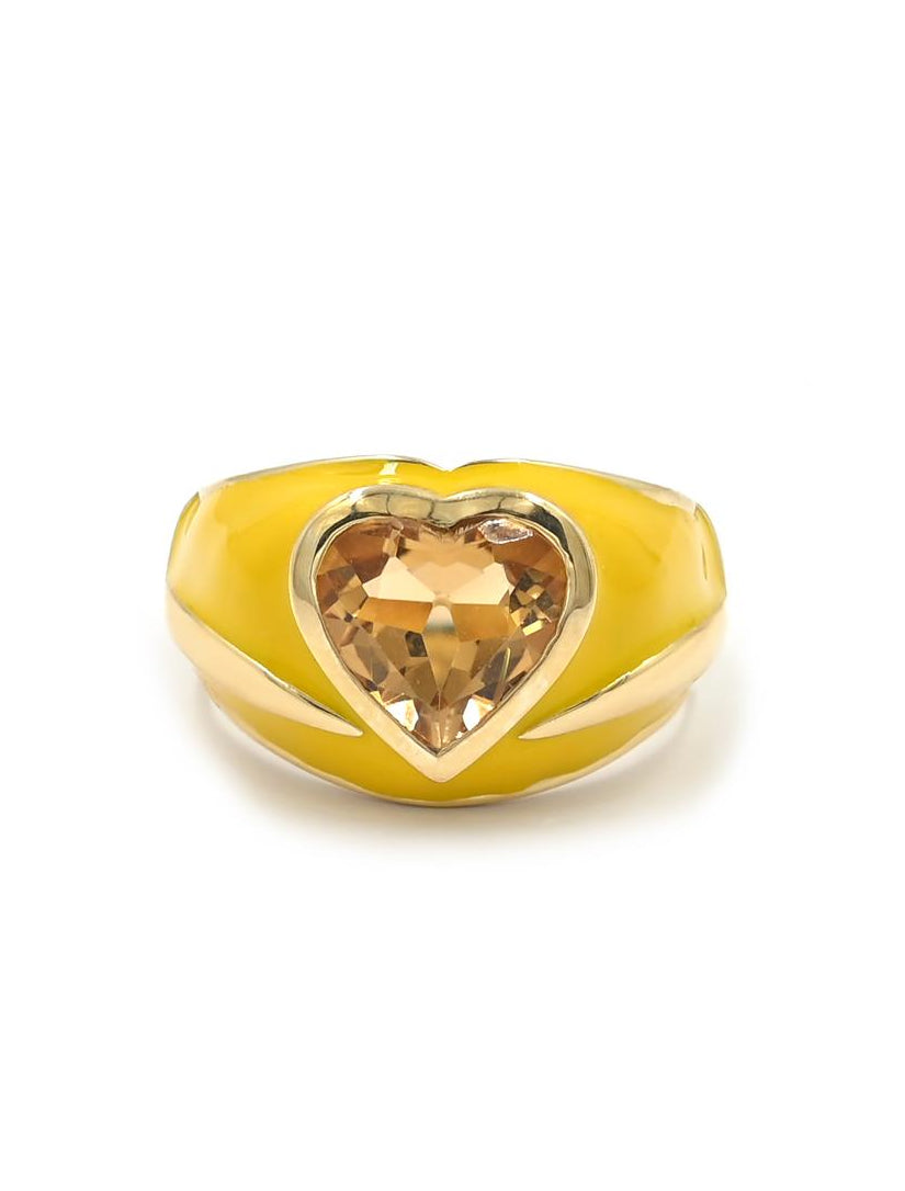 Bague Jolie Cœur – Citrine