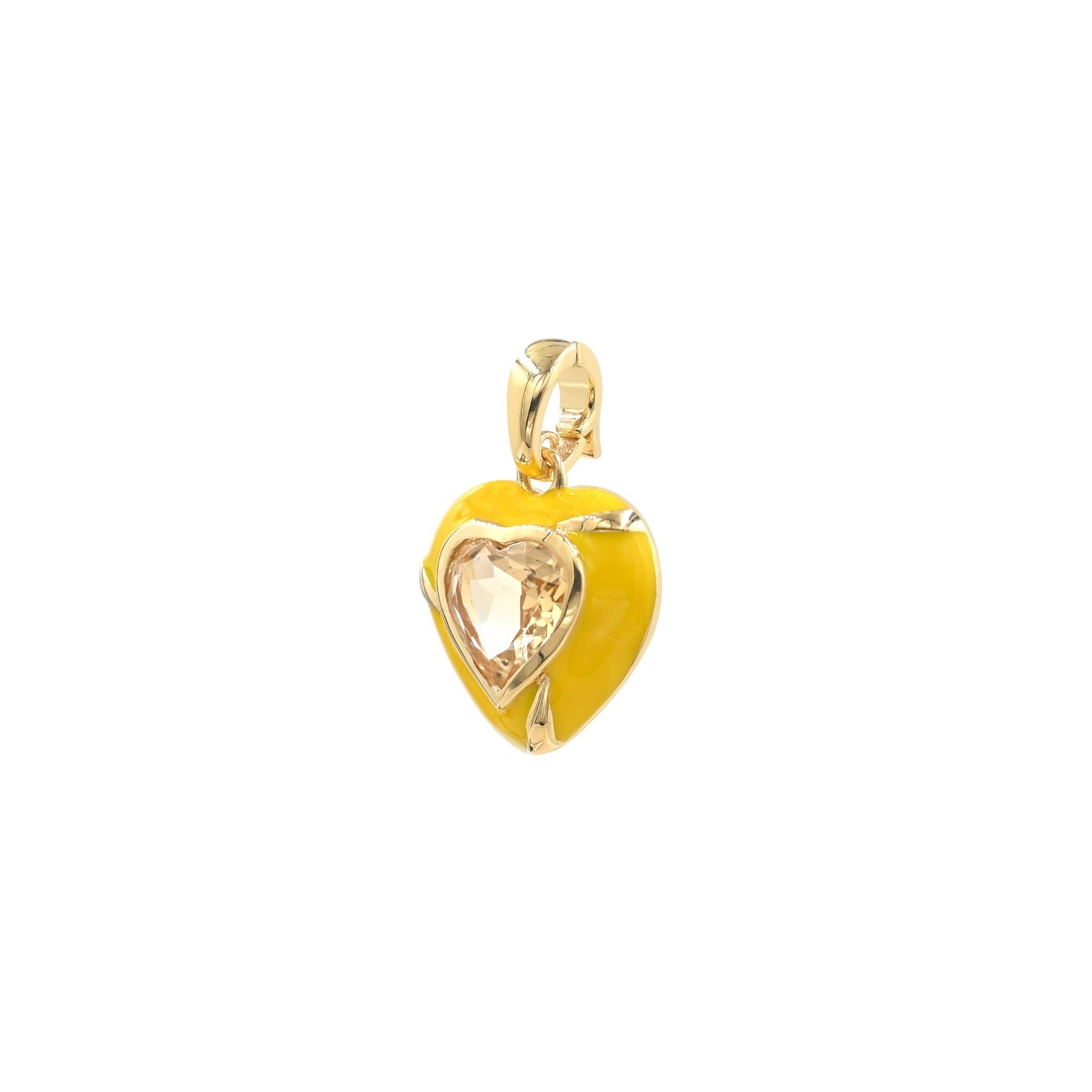Pendentif Joli Cœur – Citrine