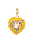 Pendentif Joli Cœur – Citrine