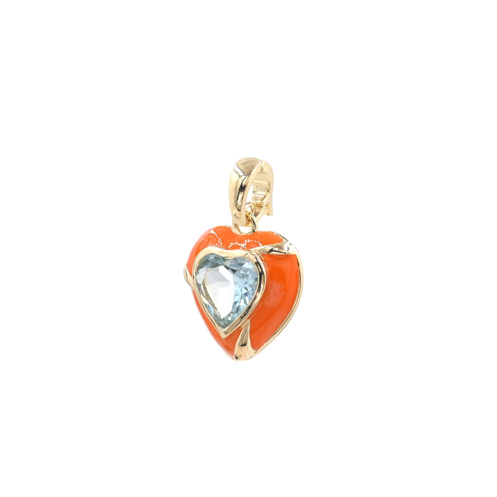 Pendentif Joli Cœur – Topaze Bleue